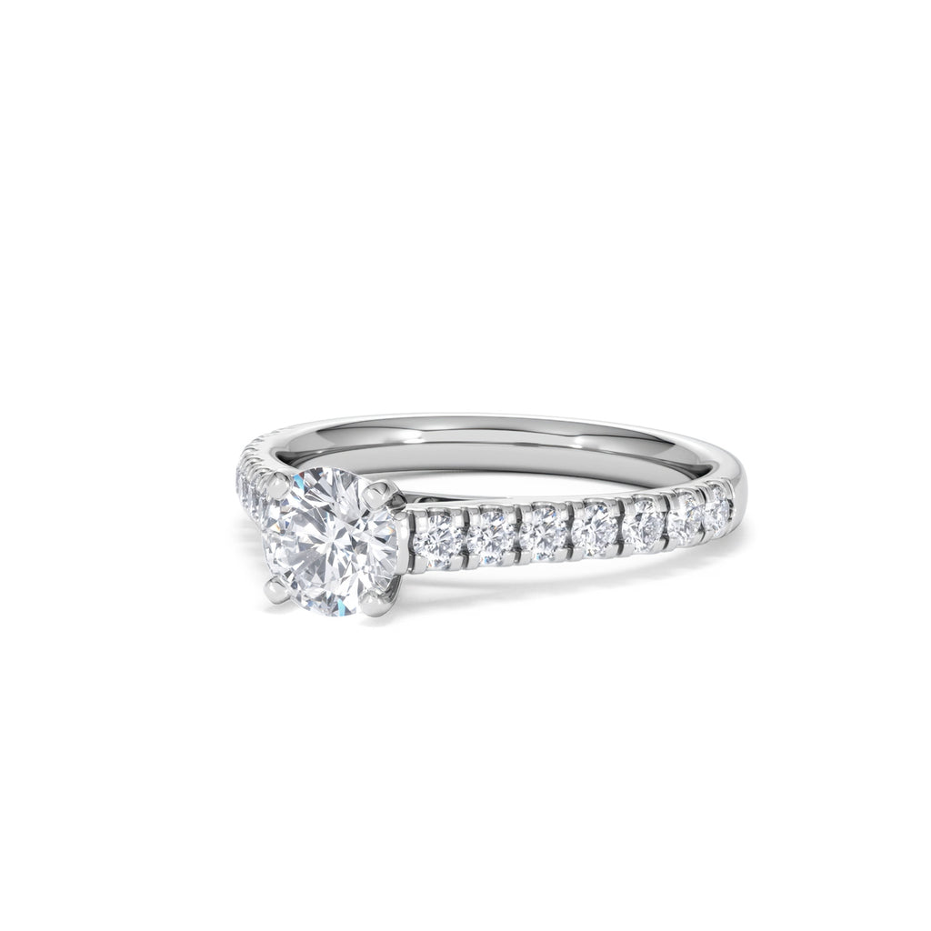 Natalia GIA Diamond Engagement Side Stone Ring Platinum 1.15CT G/VS