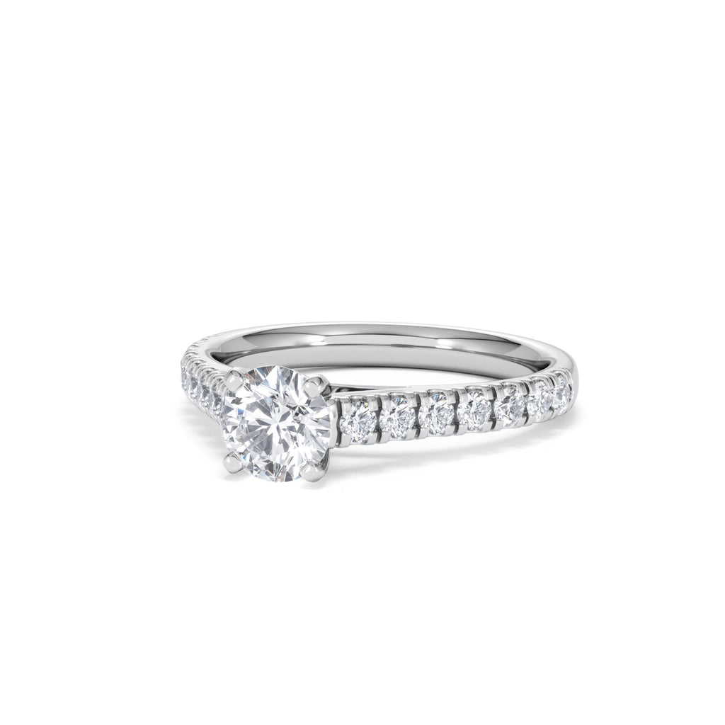 Natalia GIA Diamond Engagement Side Stone Ring Platinum 1.15CT H/SI