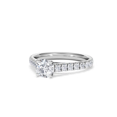 Natalia GIA Diamond Engagement Side Stone Ring Platinum 1.15CT H/SI