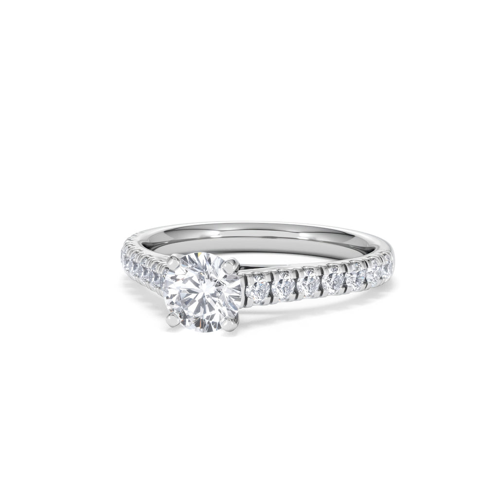 Natalia GIA Diamond Engagement Side Stone Ring Platinum 1.15CT G/VS