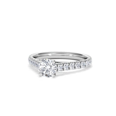 Natalia GIA Diamond Engagement Side Stone Ring Platinum 1.15CT G/VS