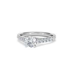 Natalia GIA Diamond Engagement Side Stone Ring Platinum 1.15CT G/VS