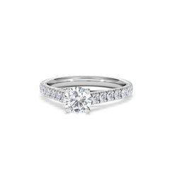 Natalia GIA Diamond Engagement Side Stone Ring Platinum 1.15CT H/SI
