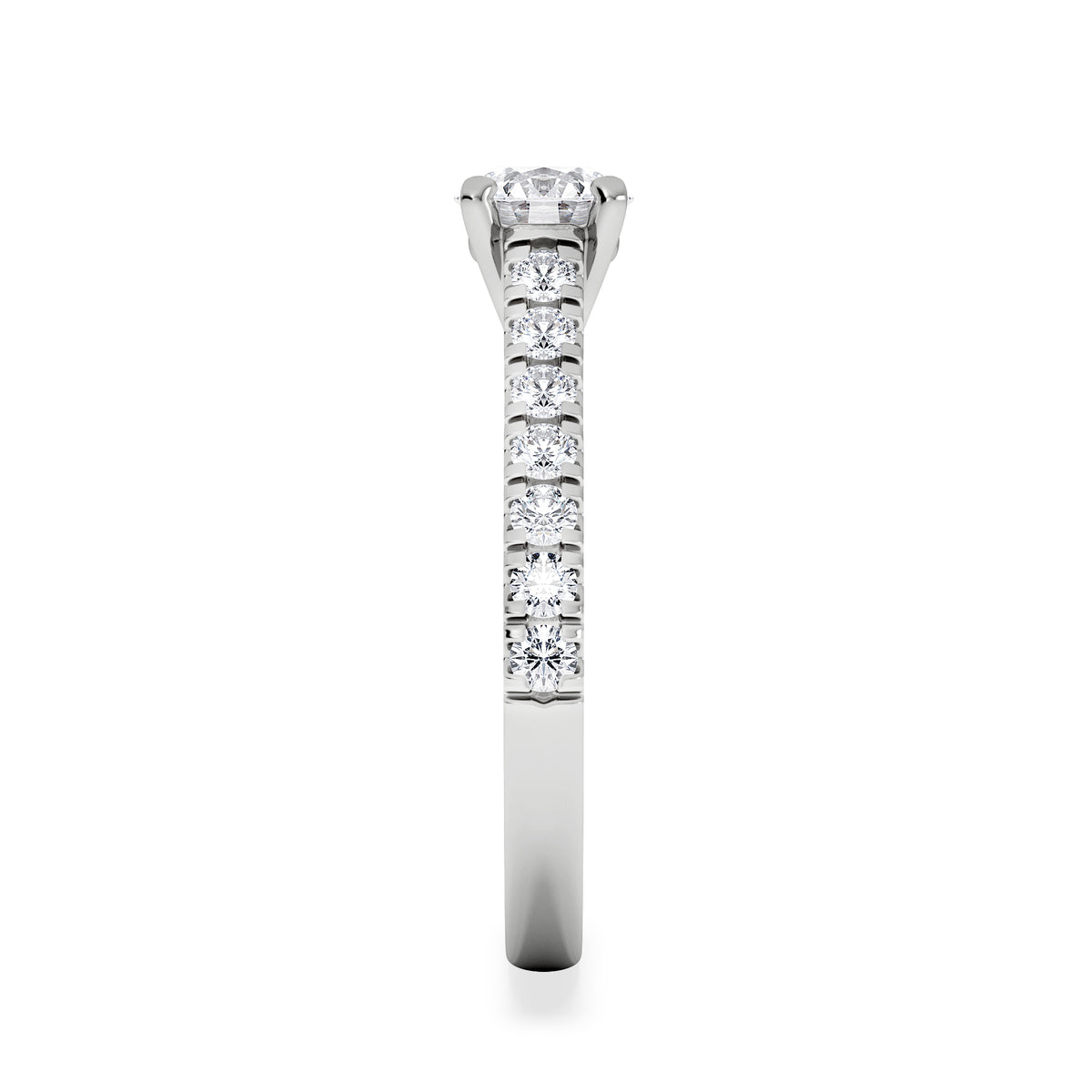 Natalia GIA Diamond Engagement Side Stone Ring Platinum 1.15CT H/SI