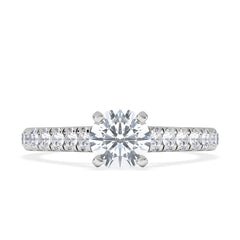 Natalia GIA Diamond Engagement Side Stone Ring Platinum 1.15CT G/VS