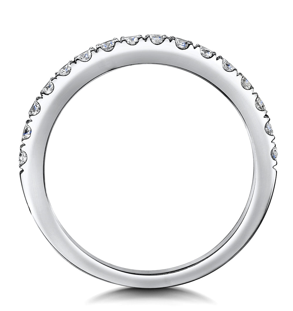 Natalia Matching 2MM Wedding Band 0.50ct H/Si Diamonds in Platinum