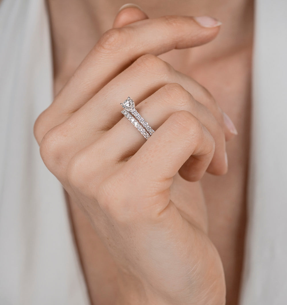 Natalia Matching 2MM Wedding Band 0.50ct H/Si Diamonds in Platinum