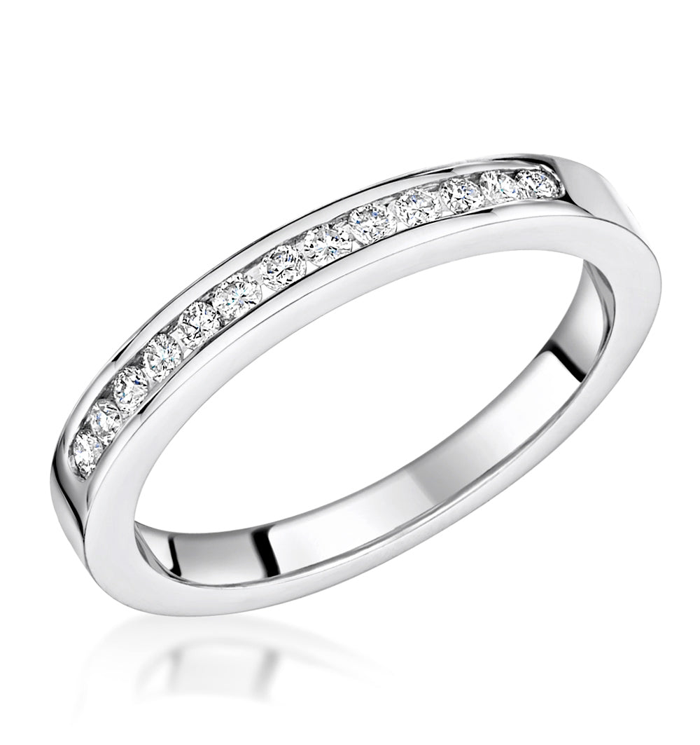 Charlotte 2.6MM Wedding Band 0.20ct H/Si Diamonds 18KW Gold