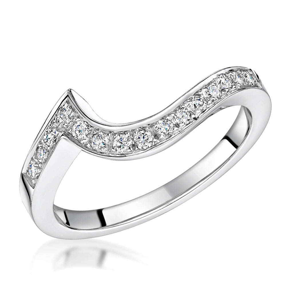 Anais Matching 2.3mm Wedding Band 0.20ct H/Si Diamonds in 18KW Gold