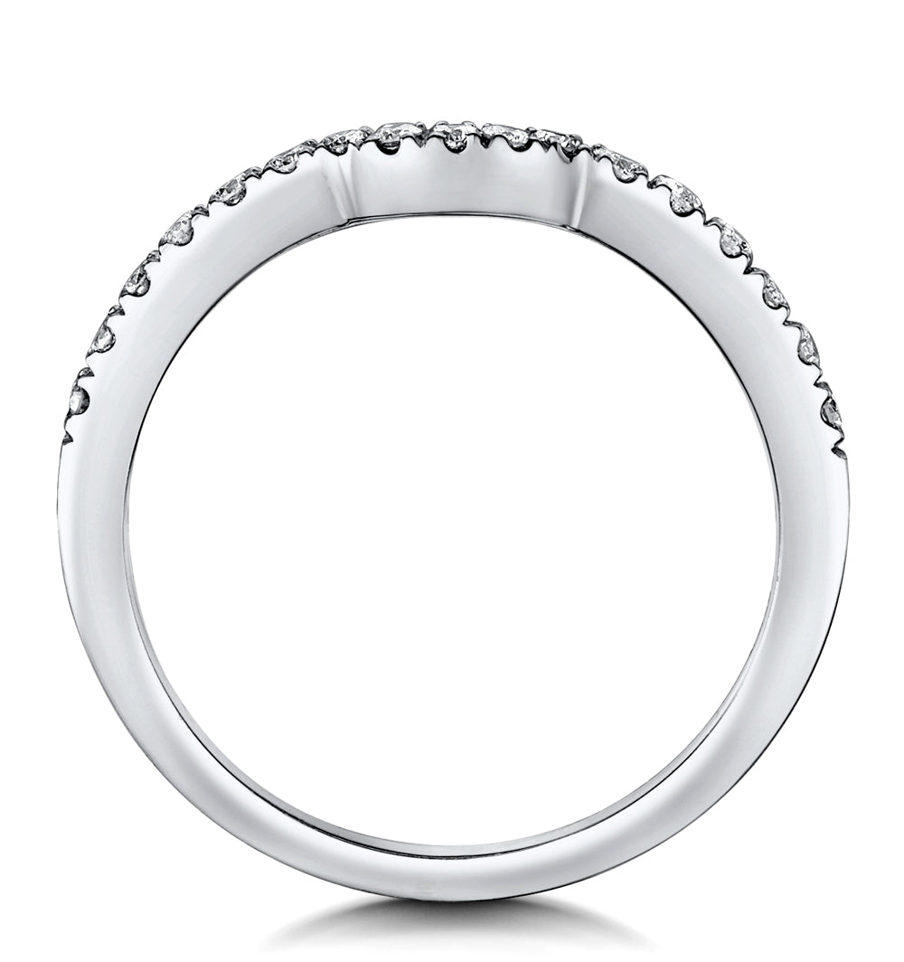 Carly Matching 2mm Wedding Band 0.25ct H/Si Diamonds in 18KW Gold