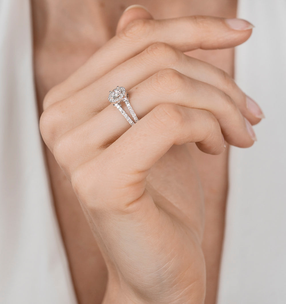 Carly GIA Diamond Engagement Side Stone Ring Platinum 1.58CT G/SI2