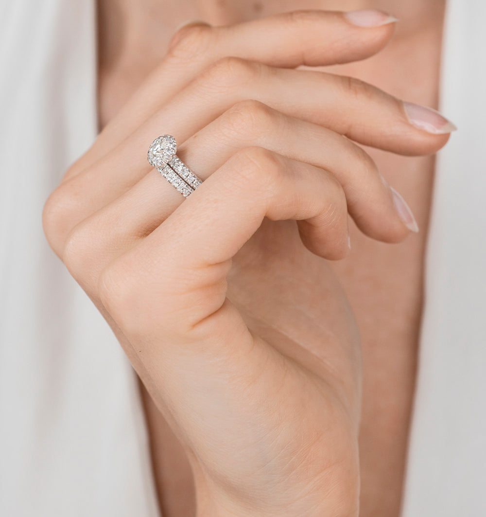 Alessandra Matching 2.6mm Wedding Band 0.42ct H/Si Diamonds Platinum