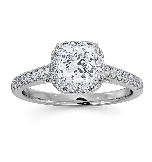 Roxy Lab Diamond Engagement Side Stone Ring 18KW Gold 1.58CT F/VS1