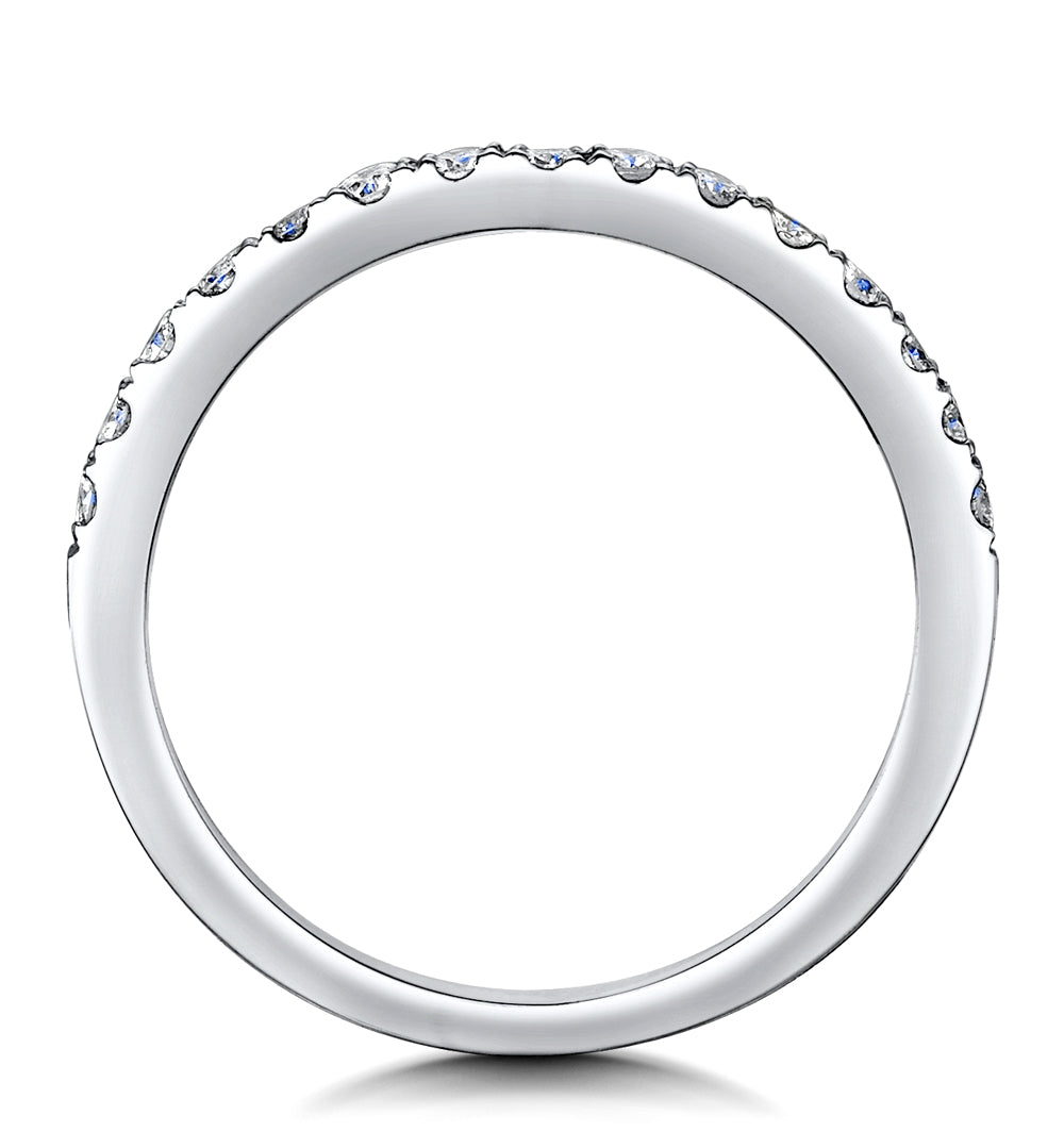 Roxy Matching 2MM Wedding Band 0.36ct H/Si Diamonds in Platinum