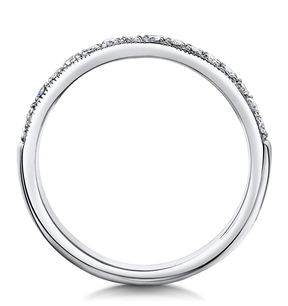 Danielle Matching 2.8mm Wedding Band 0.30ct H/Si Diamonds in 18KW Gold