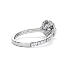 Reina GIA Diamond Halo Engagement Ring in Platinum 1.80ct G/SI2