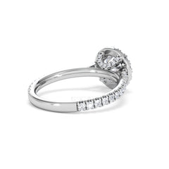 Reina GIA Diamond Halo Engagement Ring in Platinum 1.80ct G/SI2