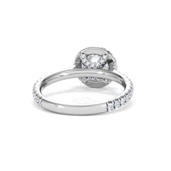 Reina GIA Diamond Halo Engagement Ring in Platinum 1.80ct G/SI2