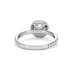 Reina GIA Diamond Halo Engagement Ring in Platinum 1.80ct G/SI2