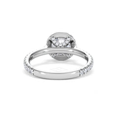Reina GIA Diamond Halo Engagement Ring in Platinum 1.80ct G/SI2