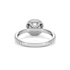 Reina GIA Diamond Halo Engagement Ring in Platinum 1.80ct G/SI2