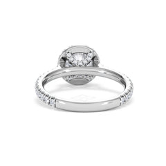 Reina GIA Diamond Halo Engagement Ring in Platinum 1.80ct G/SI2