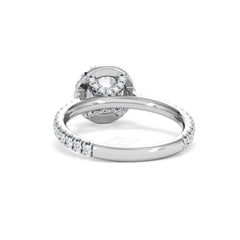 Reina GIA Diamond Halo Engagement Ring in Platinum 1.80ct G/SI2