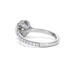 Reina GIA Diamond Halo Engagement Ring in Platinum 1.80ct G/SI2