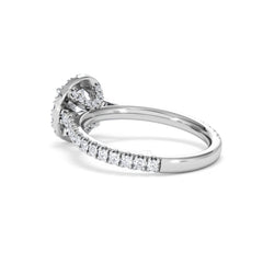 Reina GIA Diamond Halo Engagement Ring in Platinum 1.80ct G/SI2