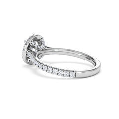Reina GIA Diamond Halo Engagement Ring in Platinum 1.80ct G/SI2
