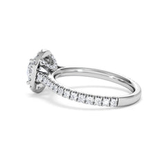 Reina GIA Diamond Halo Engagement Ring in Platinum 1.80ct G/SI2