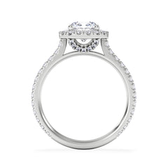 Reina GIA Diamond Halo Engagement Ring in Platinum 1.80ct G/SI2