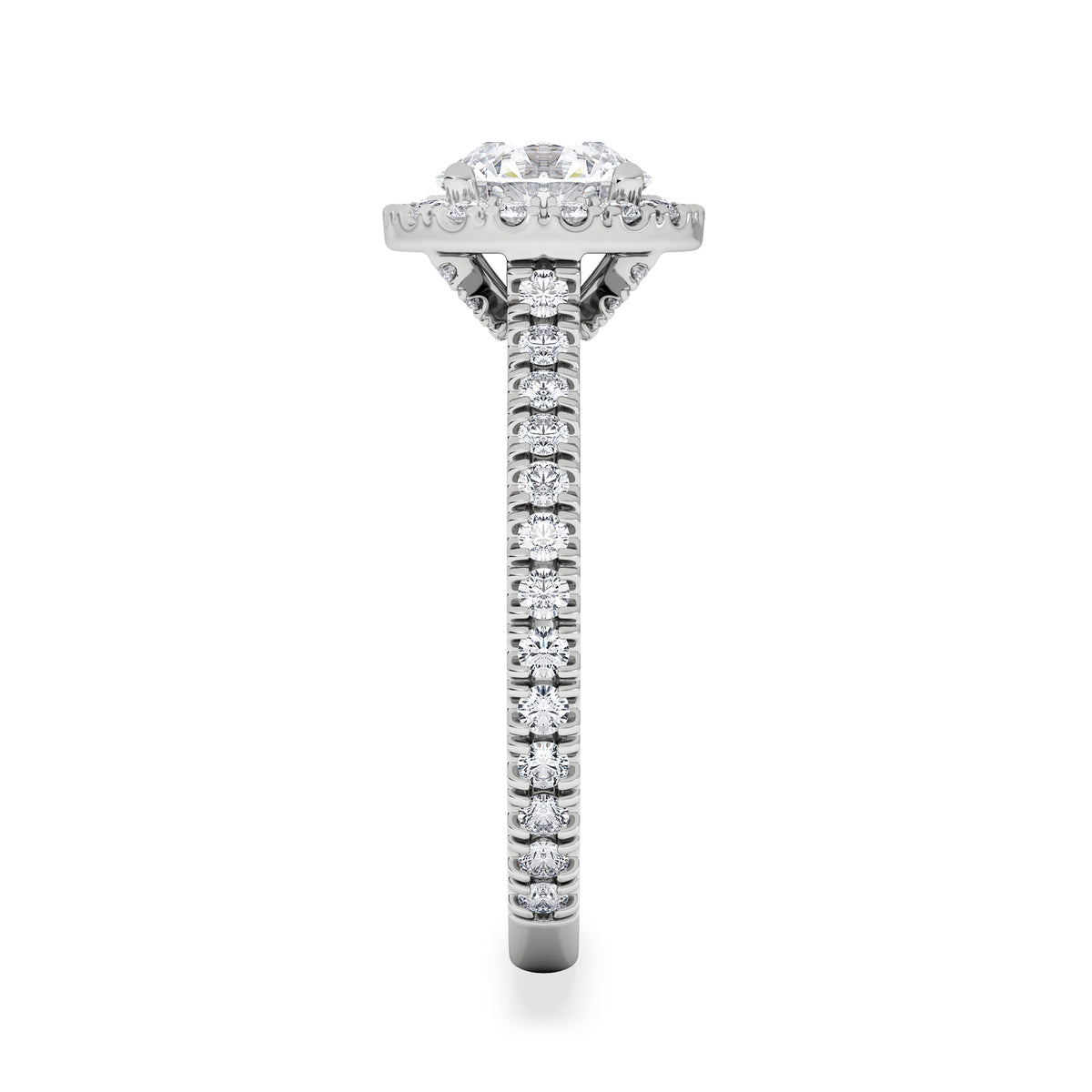 Reina Lab Diamond Halo Engagement Ring in Platinum 1.80ct F/VS1