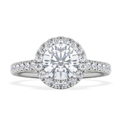 Reina Lab Diamond Halo Engagement Ring in Platinum 1.80ct F/VS1