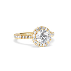 Reina Lab Diamond Halo Engagement Ring in 18K Gold 1.80ct F/VS1