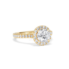 Reina Lab Diamond Halo Engagement Ring in 18K Gold 1.80ct F/VS1