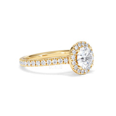 Reina Lab Diamond Halo Engagement Ring in 18K Gold 1.80ct F/VS1