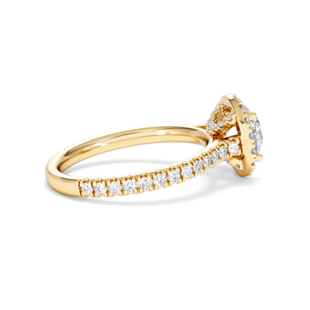 Reina Lab Diamond Halo Engagement Ring in 18K Gold 1.80ct F/VS1