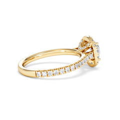 Reina Lab Diamond Halo Engagement Ring in 18K Gold 1.80ct F/VS1
