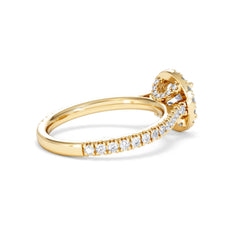 Reina Lab Diamond Halo Engagement Ring in 18K Gold 1.80ct F/VS1