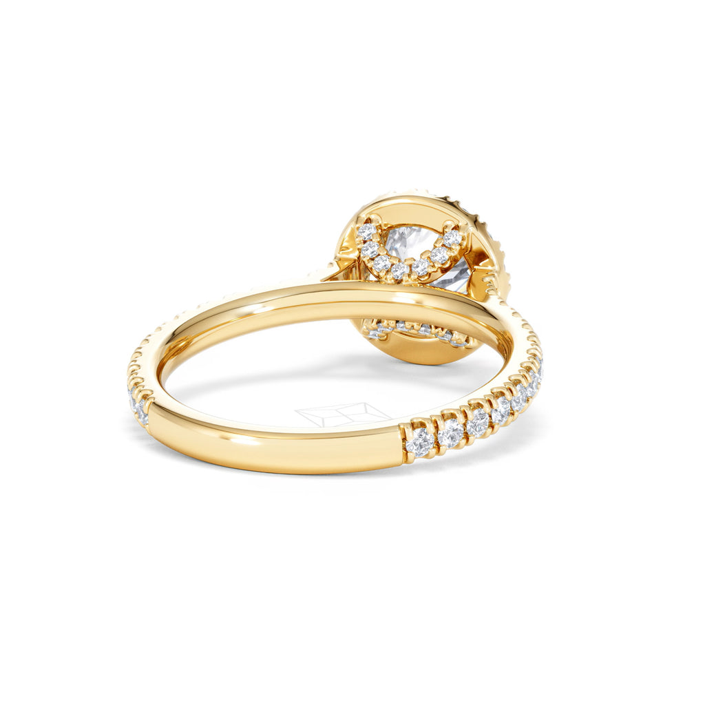 Reina Lab Diamond Halo Engagement Ring in 18K Gold 1.80ct F/VS1