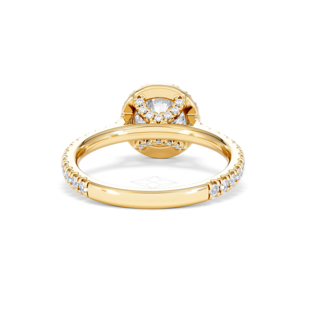 Reina Lab Diamond Halo Engagement Ring in 18K Gold 1.80ct F/VS1