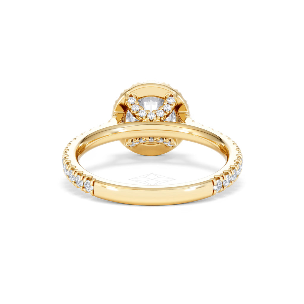 Reina Lab Diamond Halo Engagement Ring in 18K Gold 1.80ct F/VS1