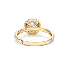 Reina Lab Diamond Halo Engagement Ring in 18K Gold 1.80ct F/VS1