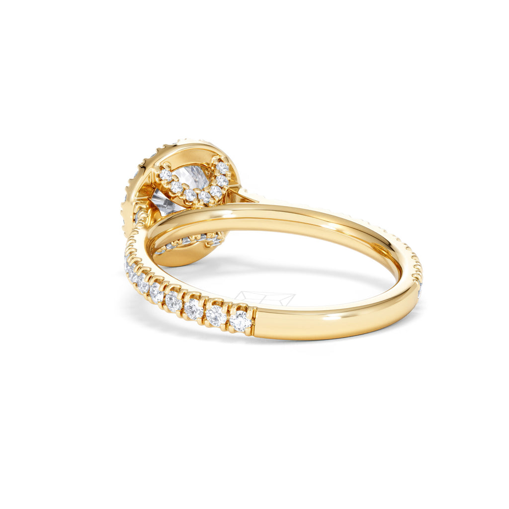 Reina Lab Diamond Halo Engagement Ring in 18K Gold 1.80ct F/VS1