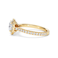Reina Lab Diamond Halo Engagement Ring in 18K Gold 1.80ct F/VS1