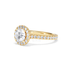 Reina Lab Diamond Halo Engagement Ring in 18K Gold 1.80ct F/VS1