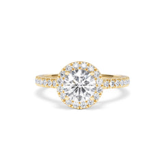 Reina Lab Diamond Halo Engagement Ring in 18K Gold 1.80ct F/VS1