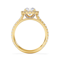 Reina Lab Diamond Halo Engagement Ring in 18K Gold 1.80ct F/VS1