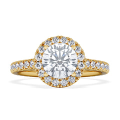 Reina Lab Diamond Halo Engagement Ring in 18K Gold 1.80ct F/VS1